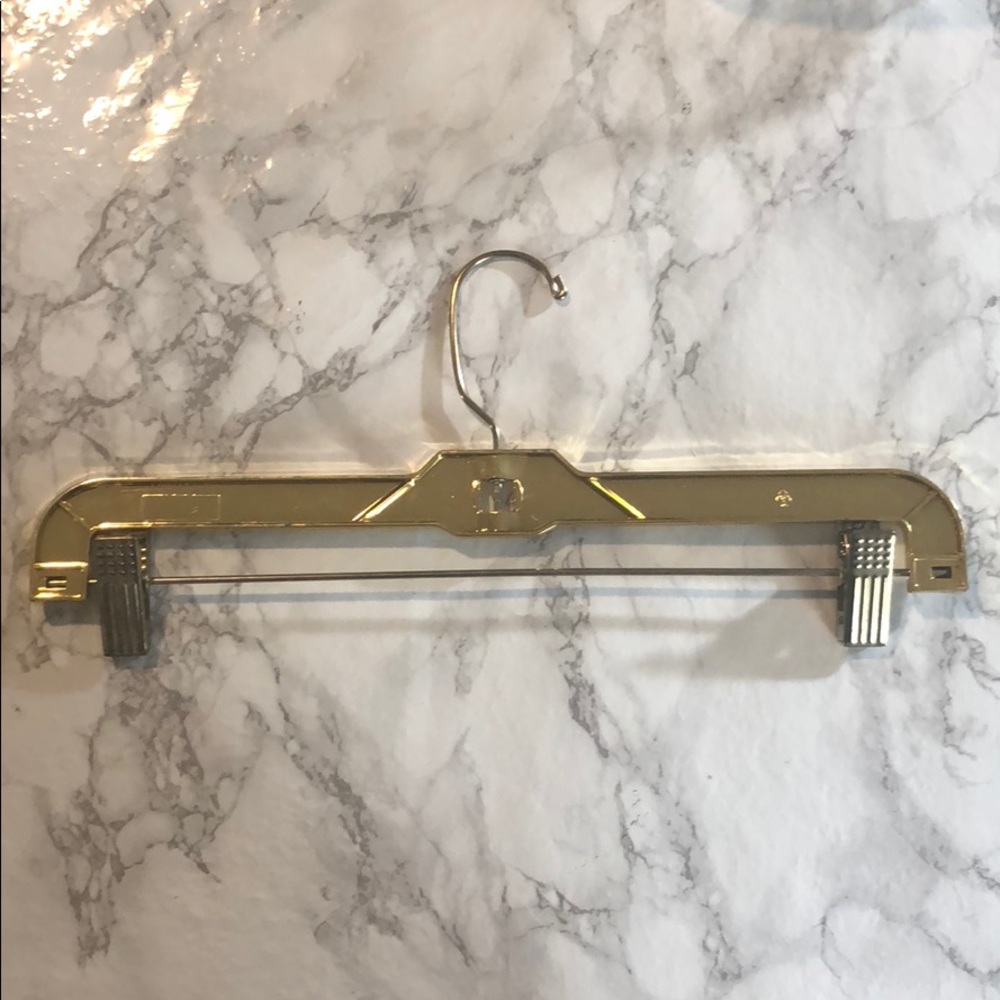 Gold pant clip hangers
